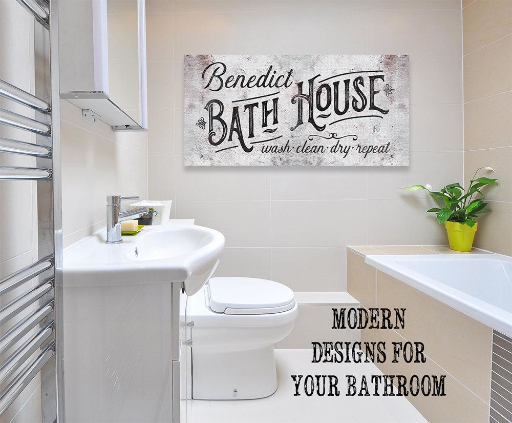 Personalized - Family Bath House - Canvas