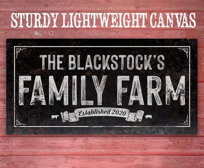 Personalized - Family Farm - Canvas
