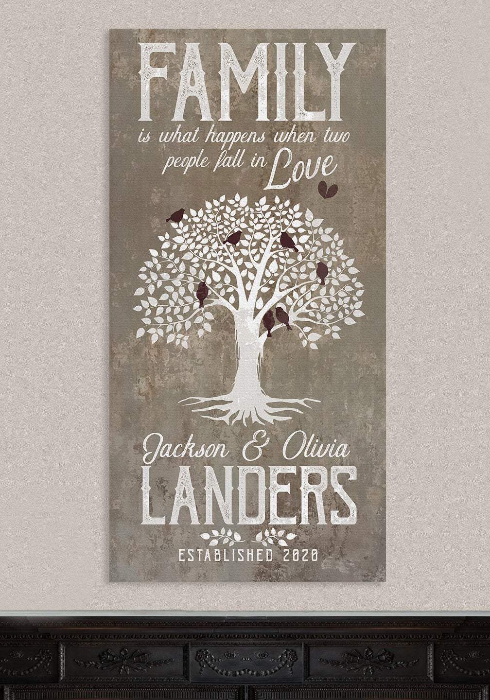 Personalized - Family Is What Happens - Canvas