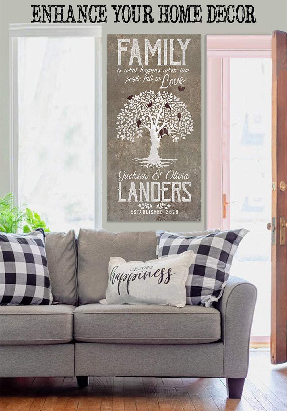 Personalized - Family Is What Happens - Canvas