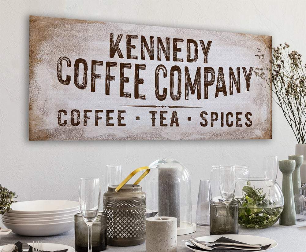 Personalized - Family Name Coffee Co - Canvas