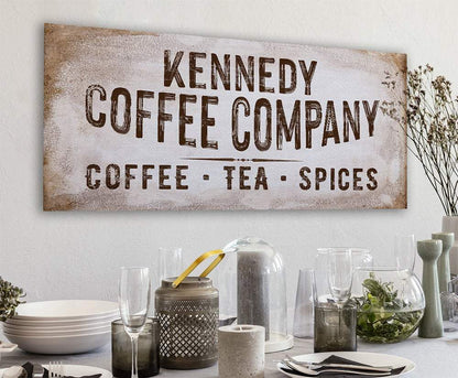 Personalized - Family Name Coffee Co - Canvas