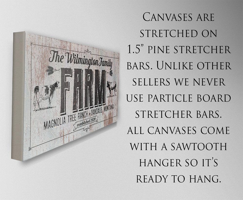 Personalized - Family Name Farm - Canvas