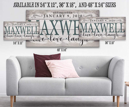 Personalized - Family Name - Canvas