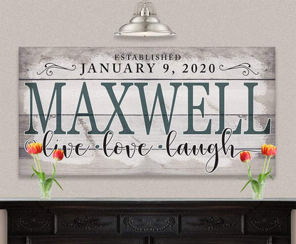 Personalized - Family Name - Canvas