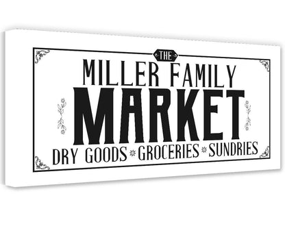 Personalized - Family Name Market - Canvas