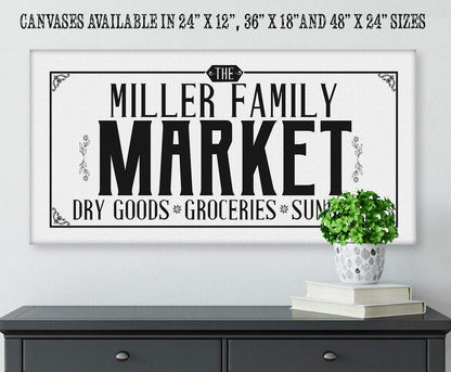 Personalized - Family Name Market - Canvas