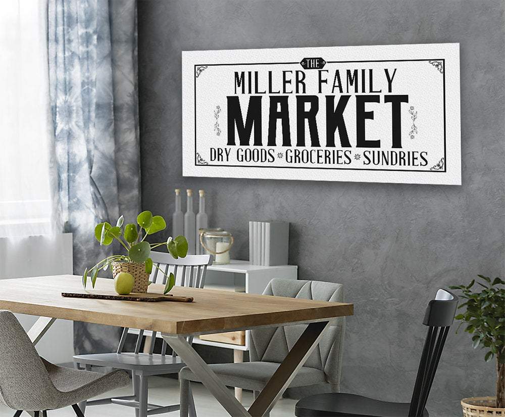 Personalized - Family Name Market - Canvas