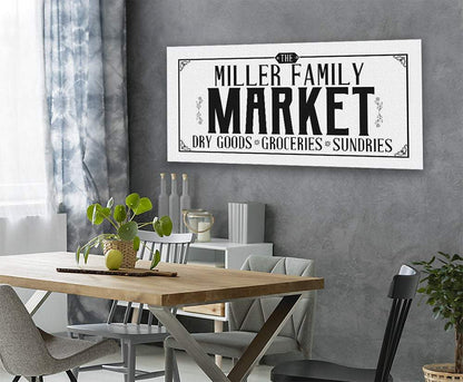 Personalized - Family Name Market - Canvas