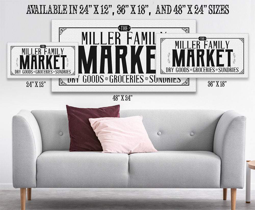 Personalized - Family Name Market - Canvas