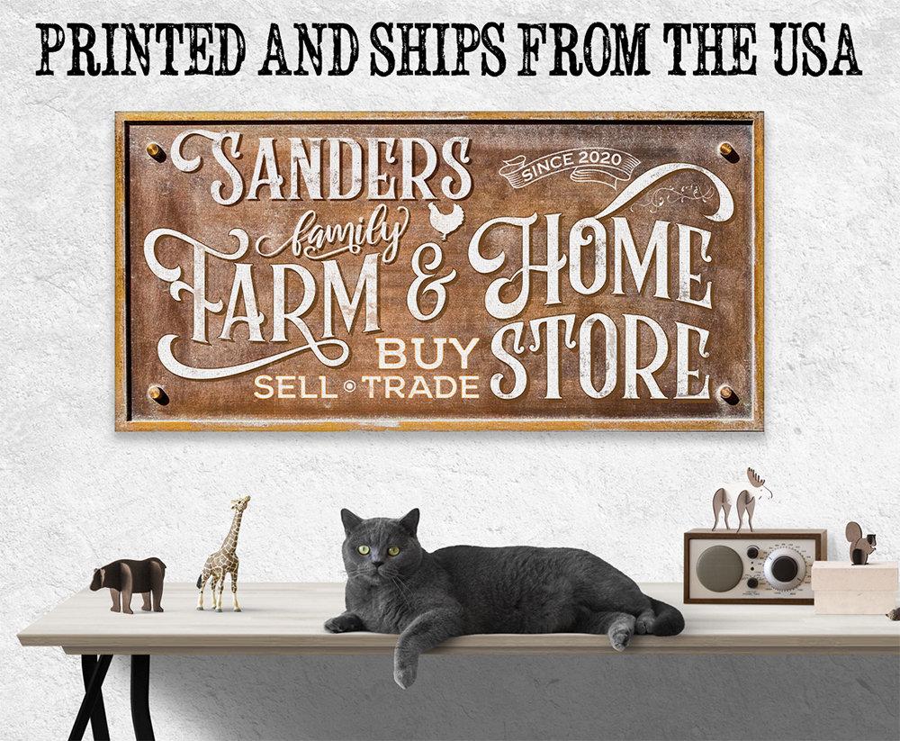 Personalized - Farm & Home Store - Canvas