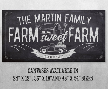 Personalized - Farm Sweet Farm - Canvas