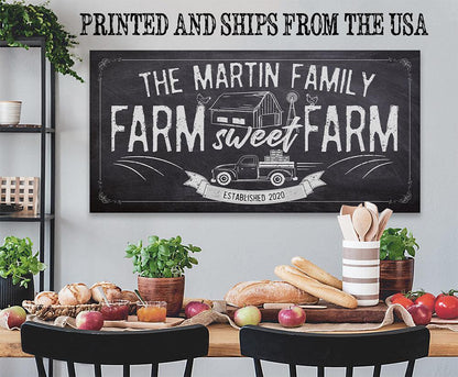 Personalized - Farm Sweet Farm - Canvas
