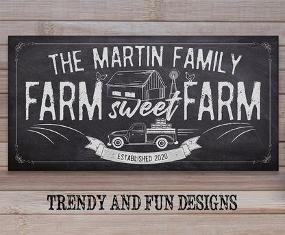Personalized - Farm Sweet Farm - Canvas