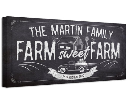 Personalized - Farm Sweet Farm - Canvas