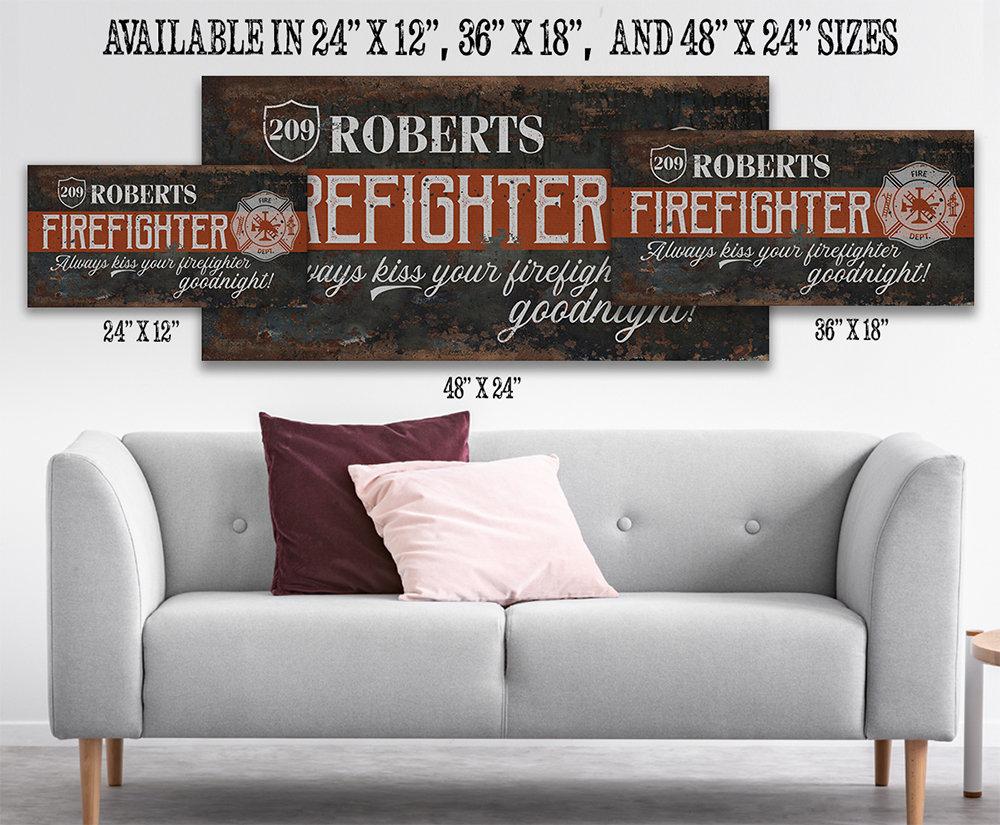 Personalized - Firefighter - Canvas