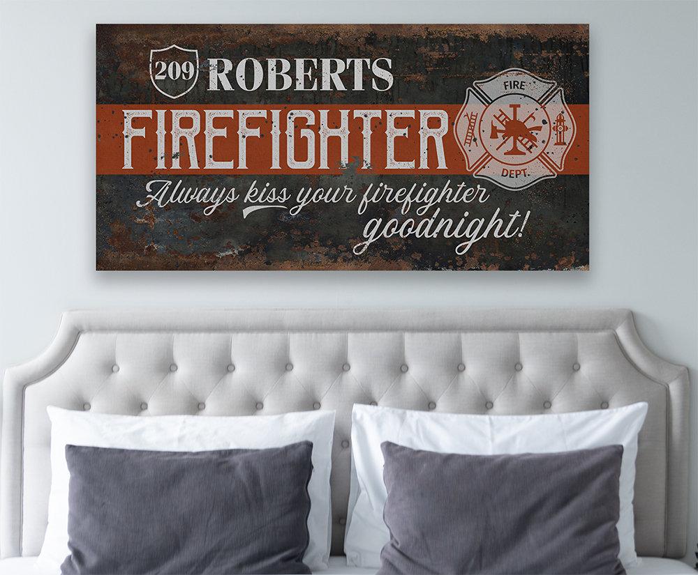 Personalized - Firefighter - Canvas