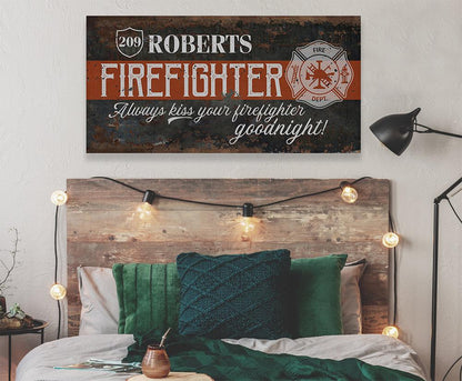 Personalized - Firefighter - Canvas