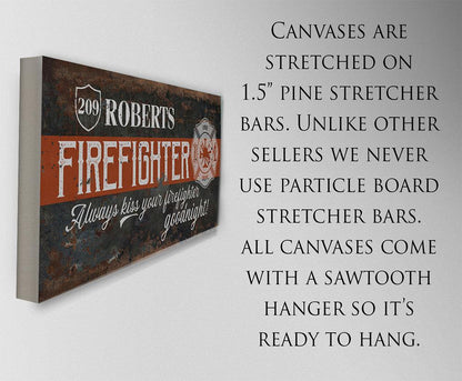 Personalized - Firefighter - Canvas