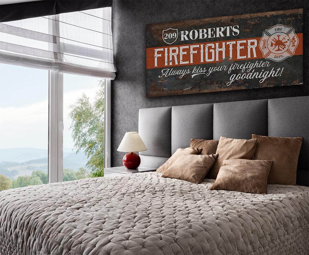 Personalized - Firefighter - Canvas