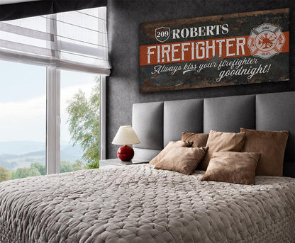 Personalized - Firefighter - Canvas