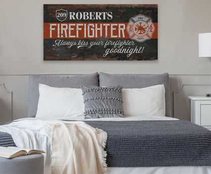 Personalized - Firefighter - Canvas