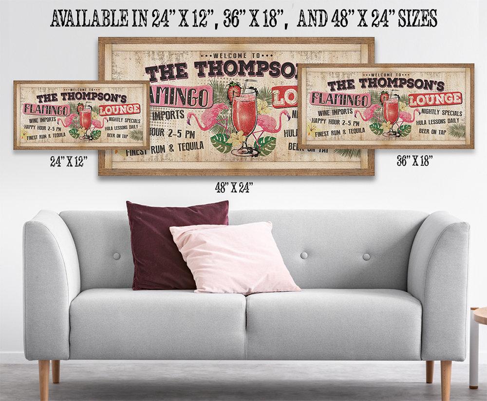 Personalized - Flamingo Lounge - Canvas