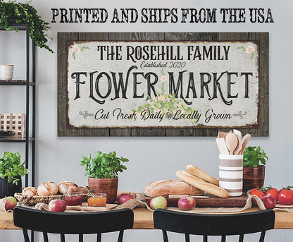 Personalized - Flower Market - Canvas