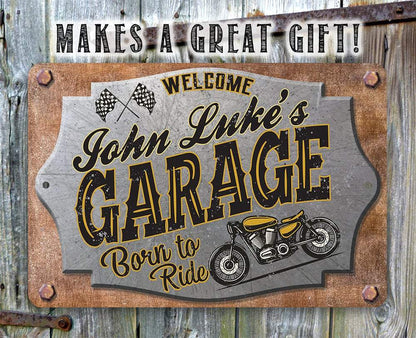 Personalized - Garage Motorcycle - Metal Sign