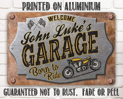 Personalized - Garage Motorcycle - Metal Sign