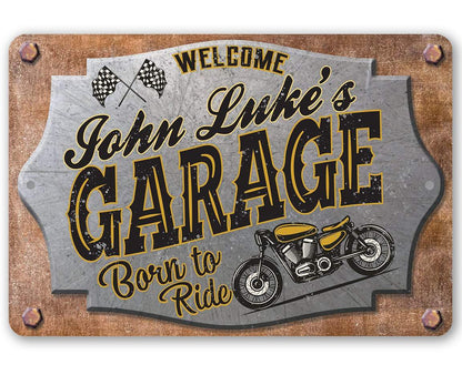 Personalized - Garage Motorcycle - Metal Sign