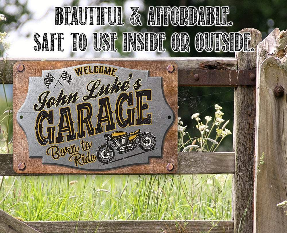 Personalized - Garage Motorcycle - Metal Sign