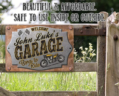 Personalized - Garage Motorcycle - Metal Sign