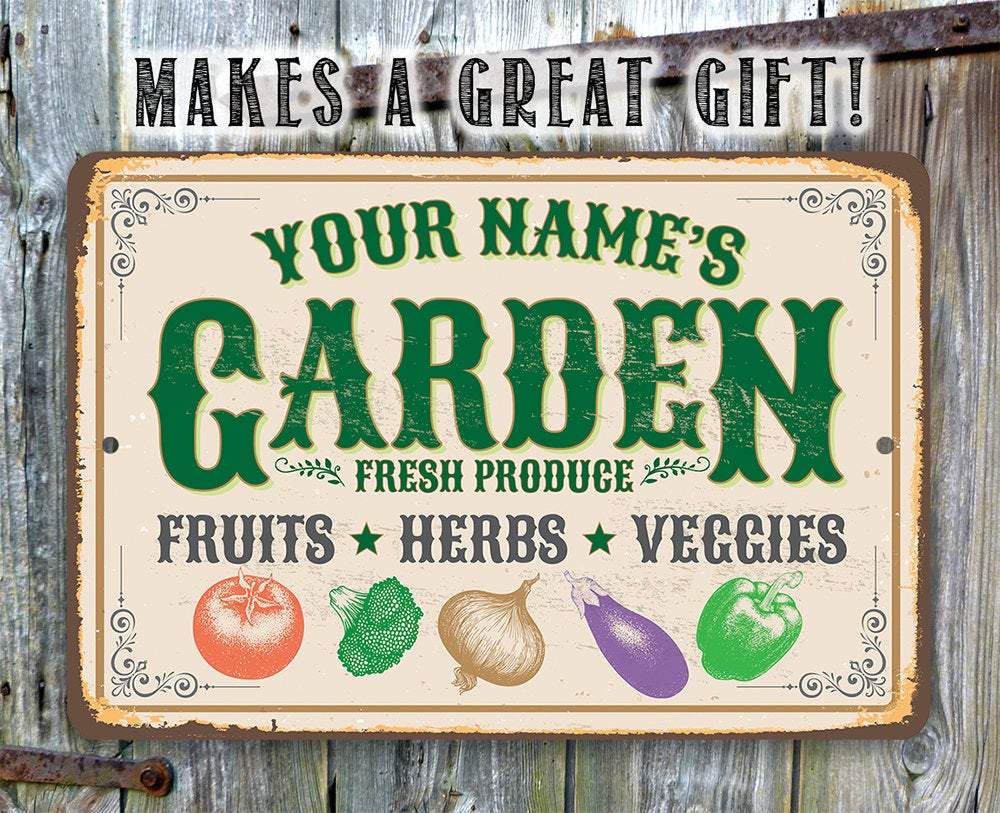 Personalized - Garden Decor - Metal Sign