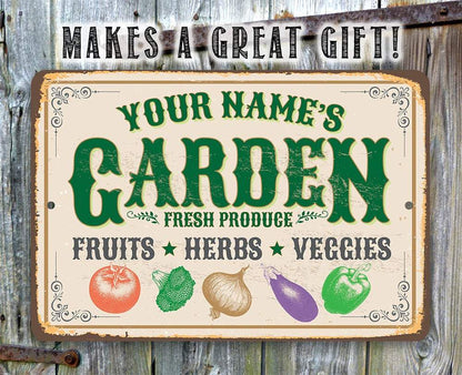 Personalized - Garden Decor - Metal Sign