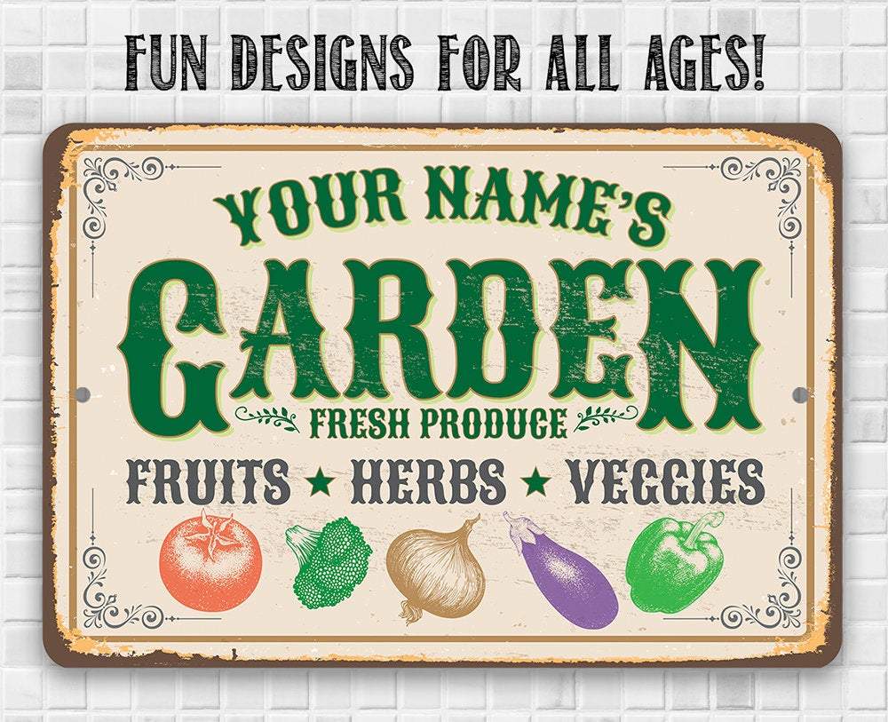 Personalized - Garden Decor - Metal Sign