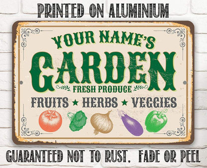 Personalized - Garden Decor - Metal Sign