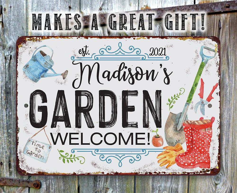 Personalized - Garden - Metal Sign