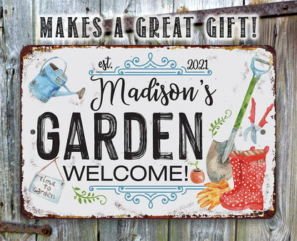 Personalized - Garden - Metal Sign