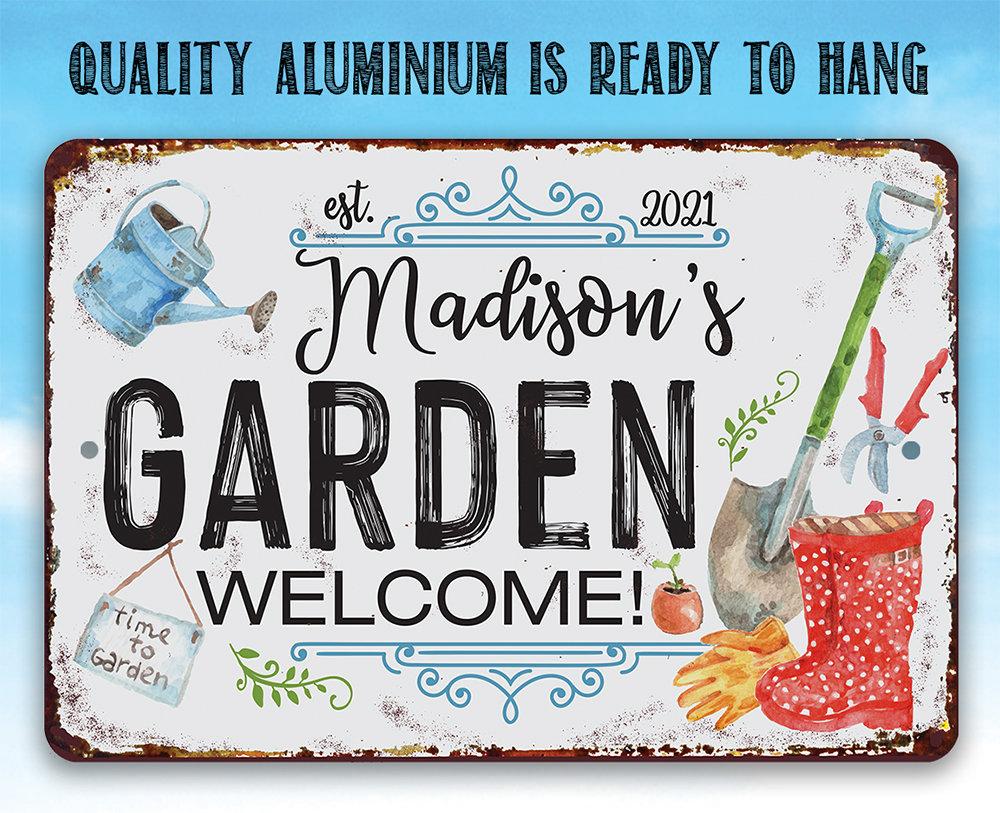 Personalized - Garden - Metal Sign