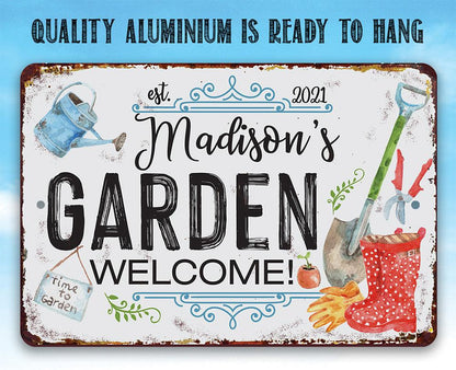 Personalized - Garden - Metal Sign