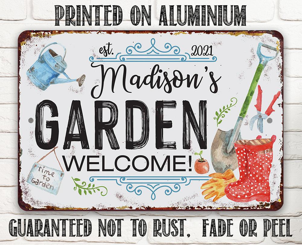 Personalized - Garden - Metal Sign