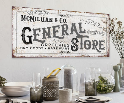 Personalized - General Store - Canvas