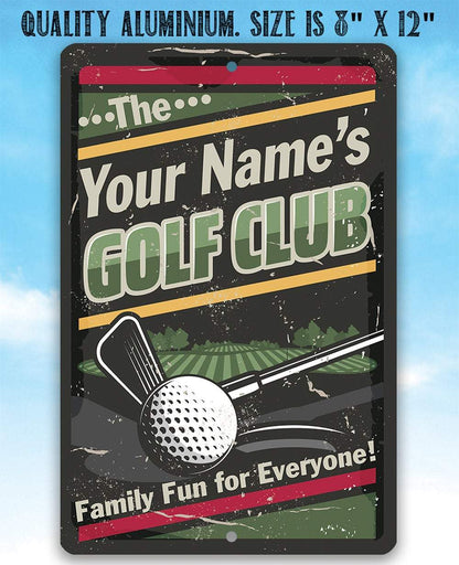 Personalized - Golf Club - Metal Sign