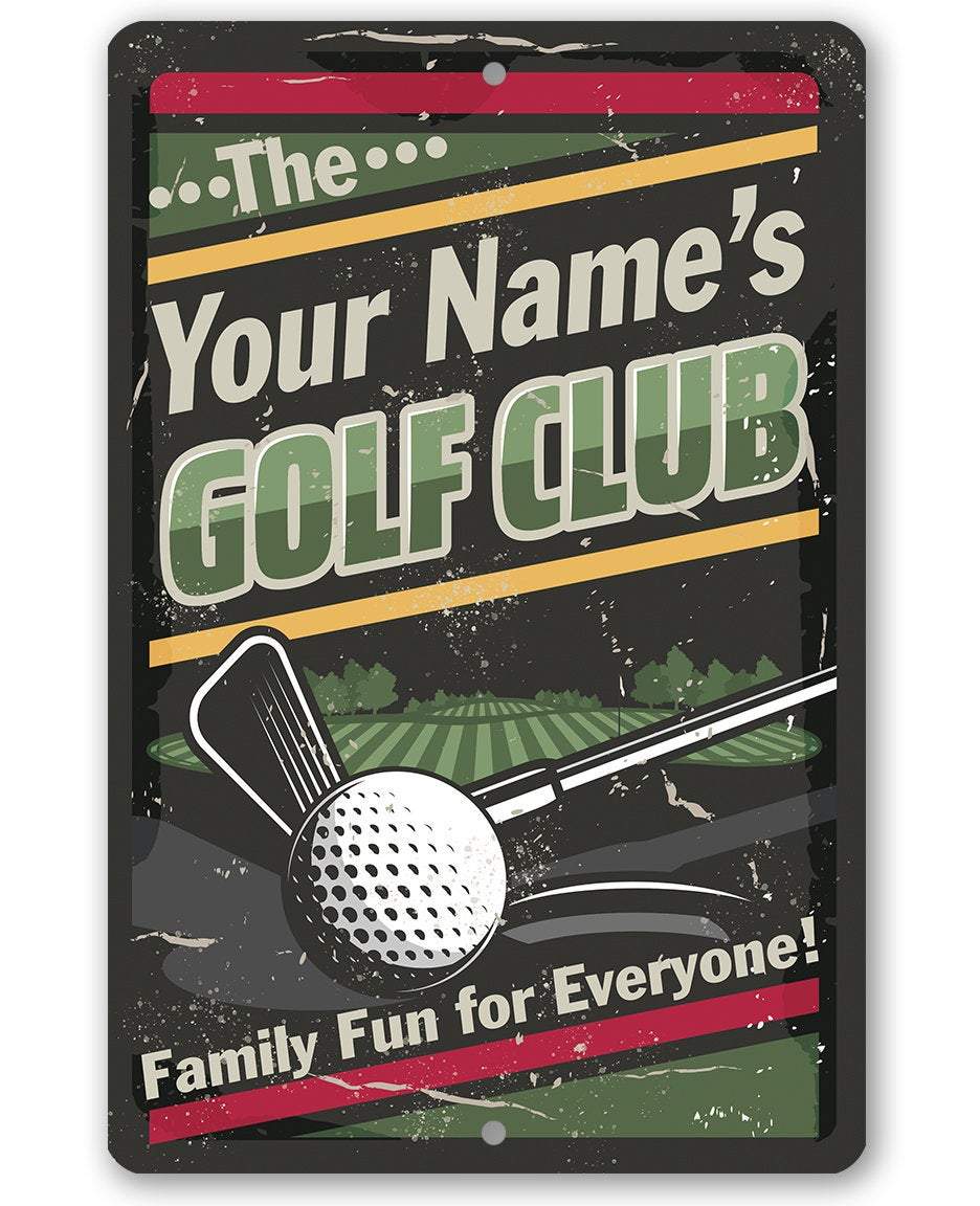 Personalized - Golf Club - Metal Sign