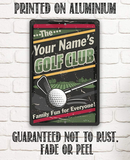 Personalized - Golf Club - Metal Sign