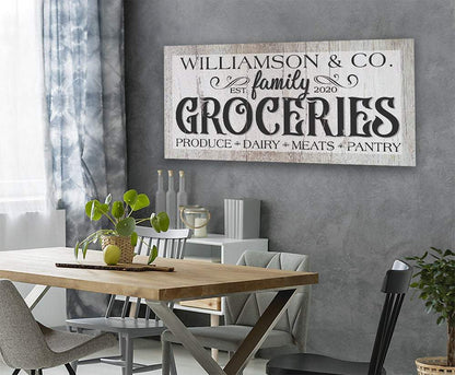Personalized - Groceries - Canvas
