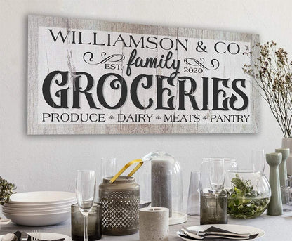 Personalized - Groceries - Canvas
