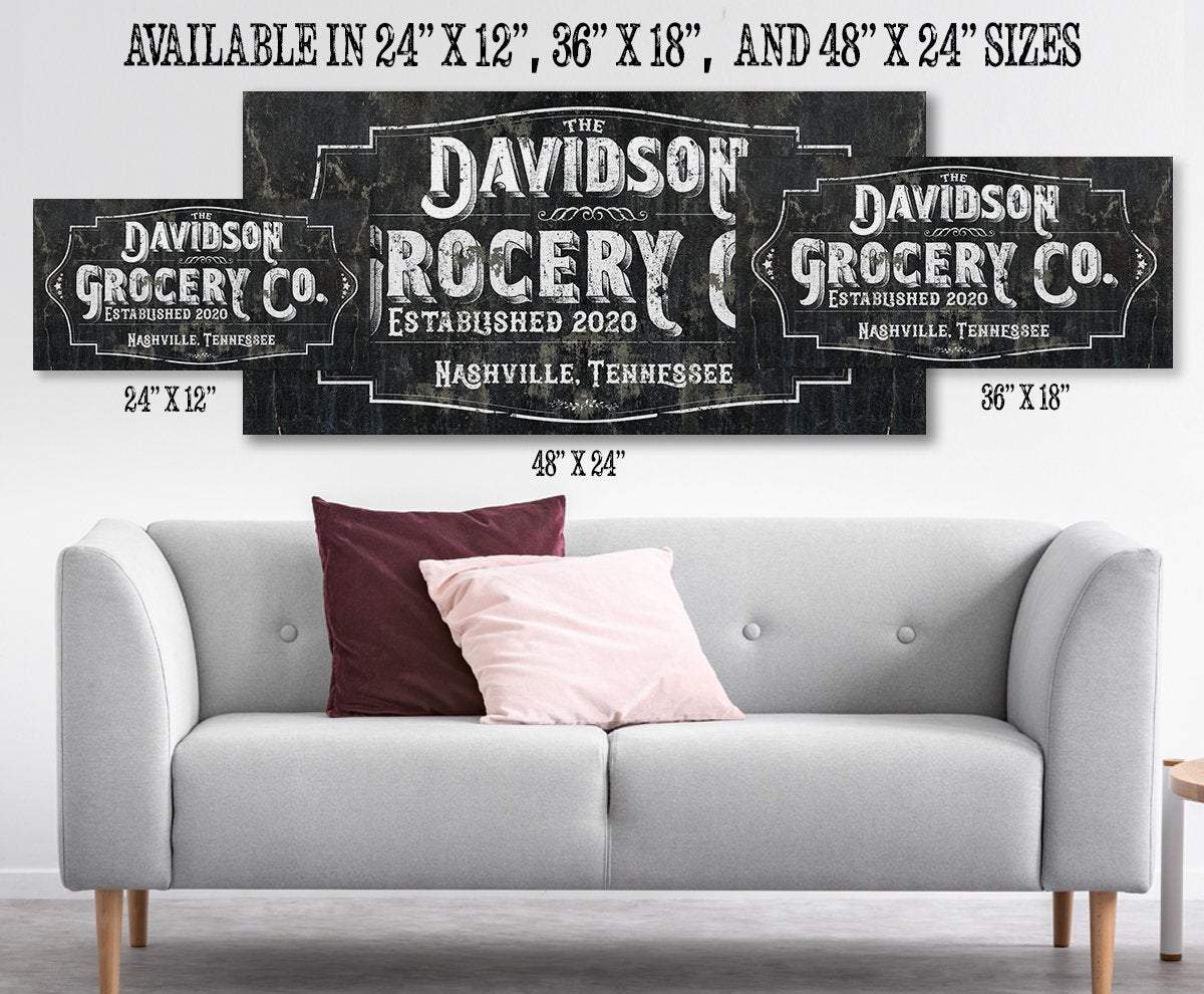 Personalized - Grocery Co - Canvas
