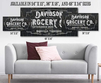 Personalized - Grocery Co - Canvas